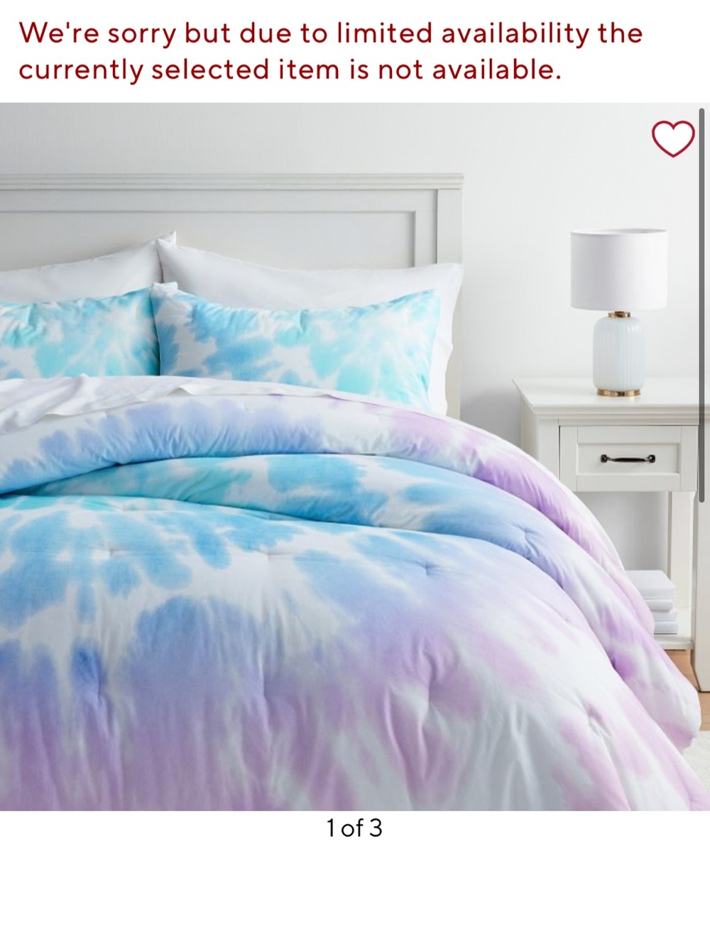 Pottery Barn Teen Tie-Dye Swell Comforter in Blue and Purple Twin/Twin XL NWOT